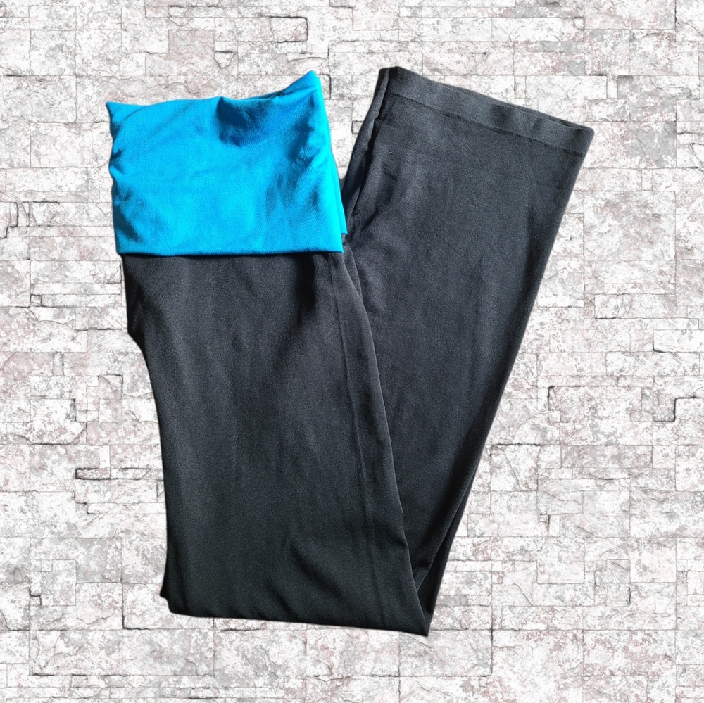 Bottoms Up Wide Band Stretchy Work Out Lounge Pant Blue Size L/XL